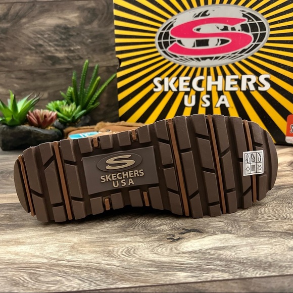 NIB Skechers Grand Jams Snowdrop Mid Calf Winter Boots Chestnut Suede - Picture 8 of 14